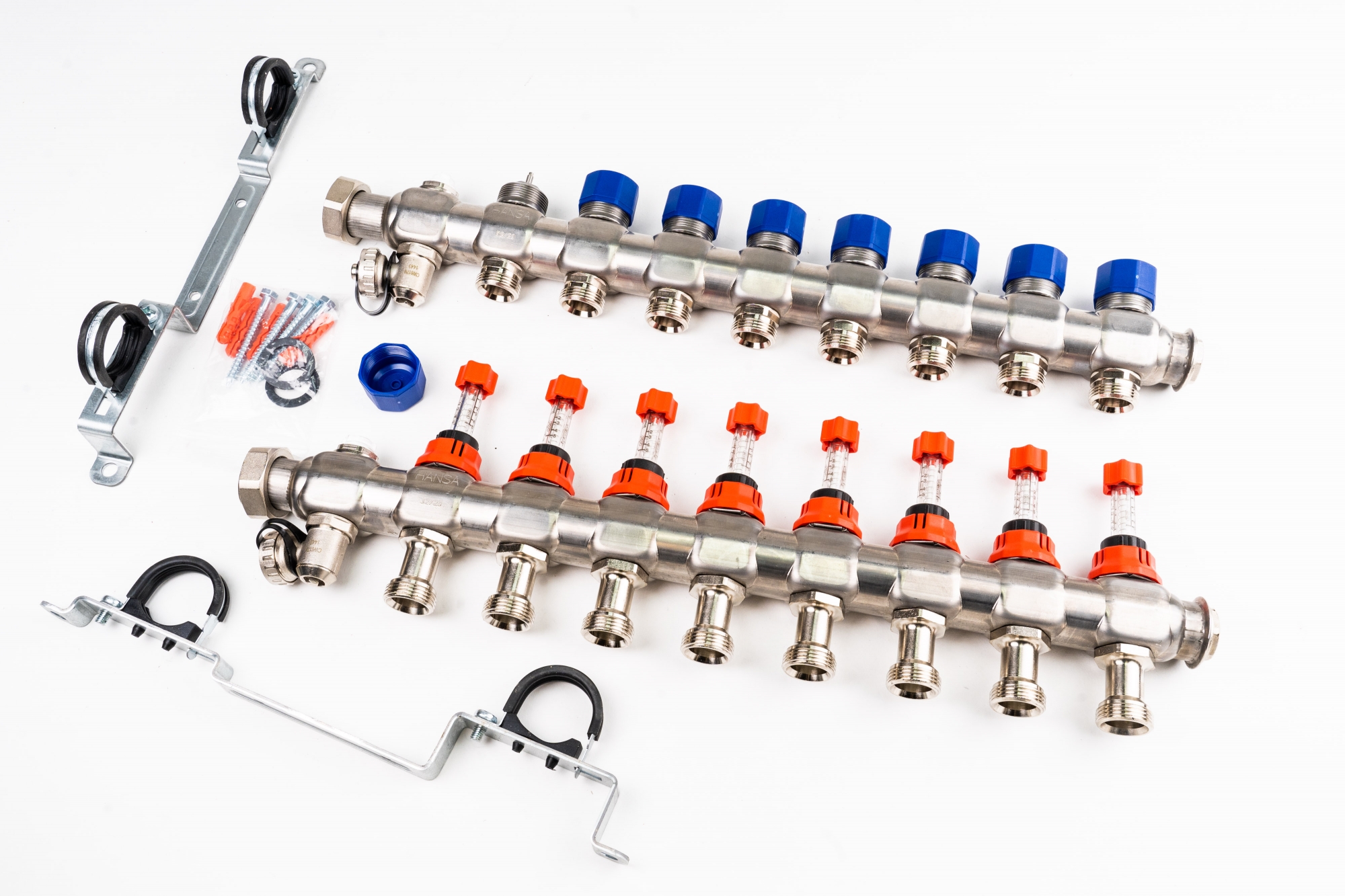 Коллектор для пола. Коллектор для теплого пола Hansa FBH 63. Коллектор Hansa с расходомерами 8 контуров. Коллектор для теплых полов Hansa FBH 63 С расходомерами и насосом. Коллектор теплого пола Zoll.